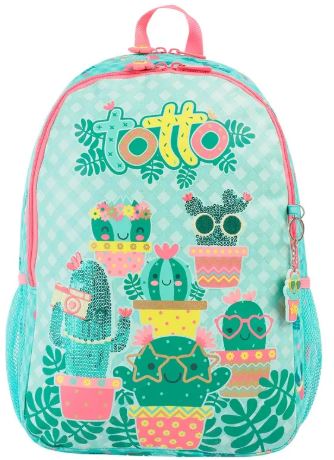 Mochila Escolar Lentejuelas Lovely Kactus con Estuchera Niña Totto