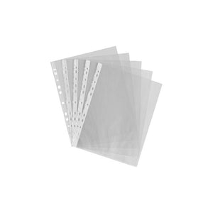 Paquete de 100 Fundas Plásticas Protectoras Transparentes 0.03 mm - 11  Orificios - Tamaño Carta / A4 - Librería IRBE Bolivia