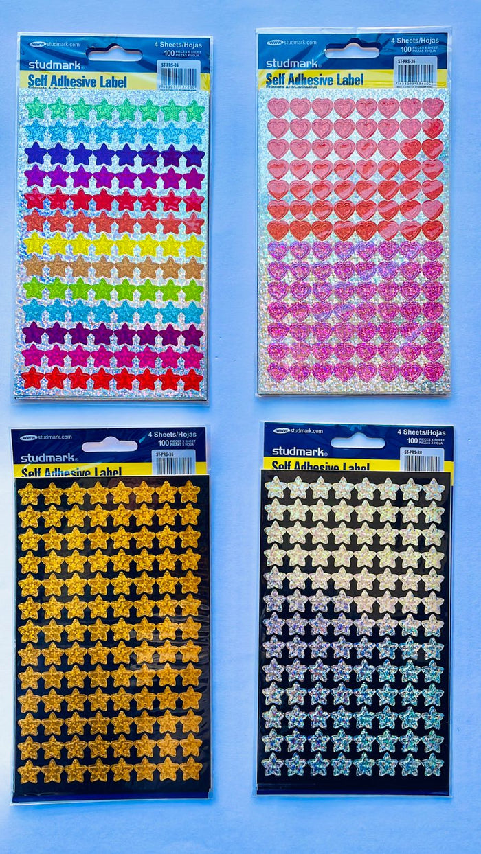 Stickers de Estrella- Corazon  100 PZAS Studmark