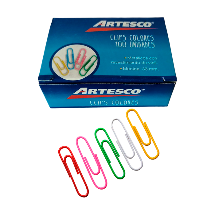 Clip Colores de 33MM (X100U) Artesco