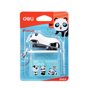 Mini Engrapador Oso Panda P/12Hjs y grapa Nº10 Deli