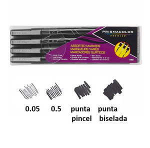 Marcadores diferentes puntas x4 Prismacolor Premier